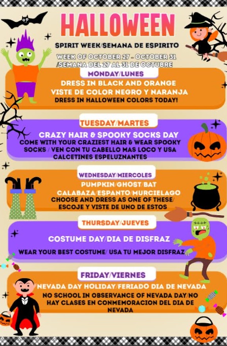 Spirit Week! 10/27 - 10/30